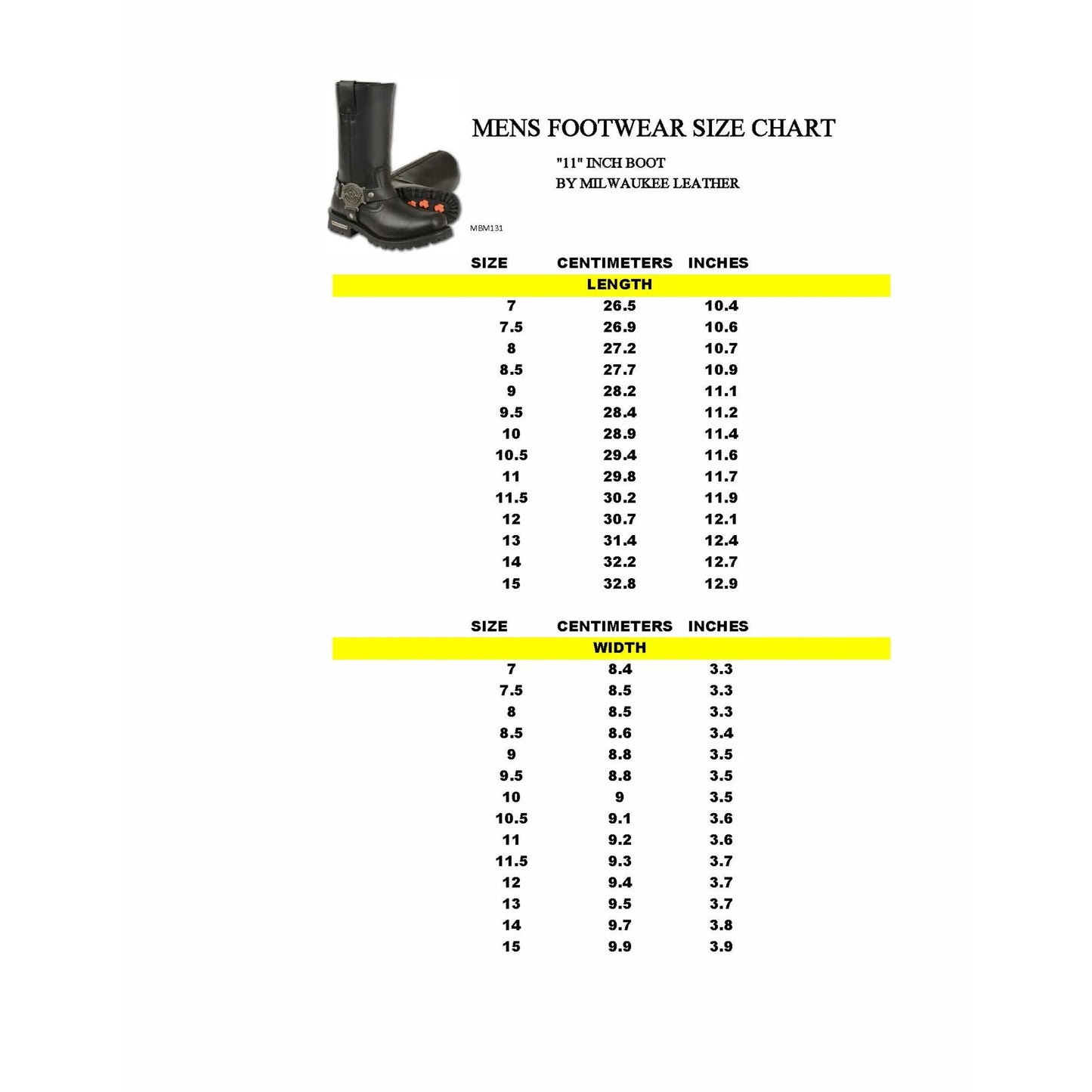 Men's Black 11-Inch Classic Square Toe Motorcycle Harness Boots MBM131