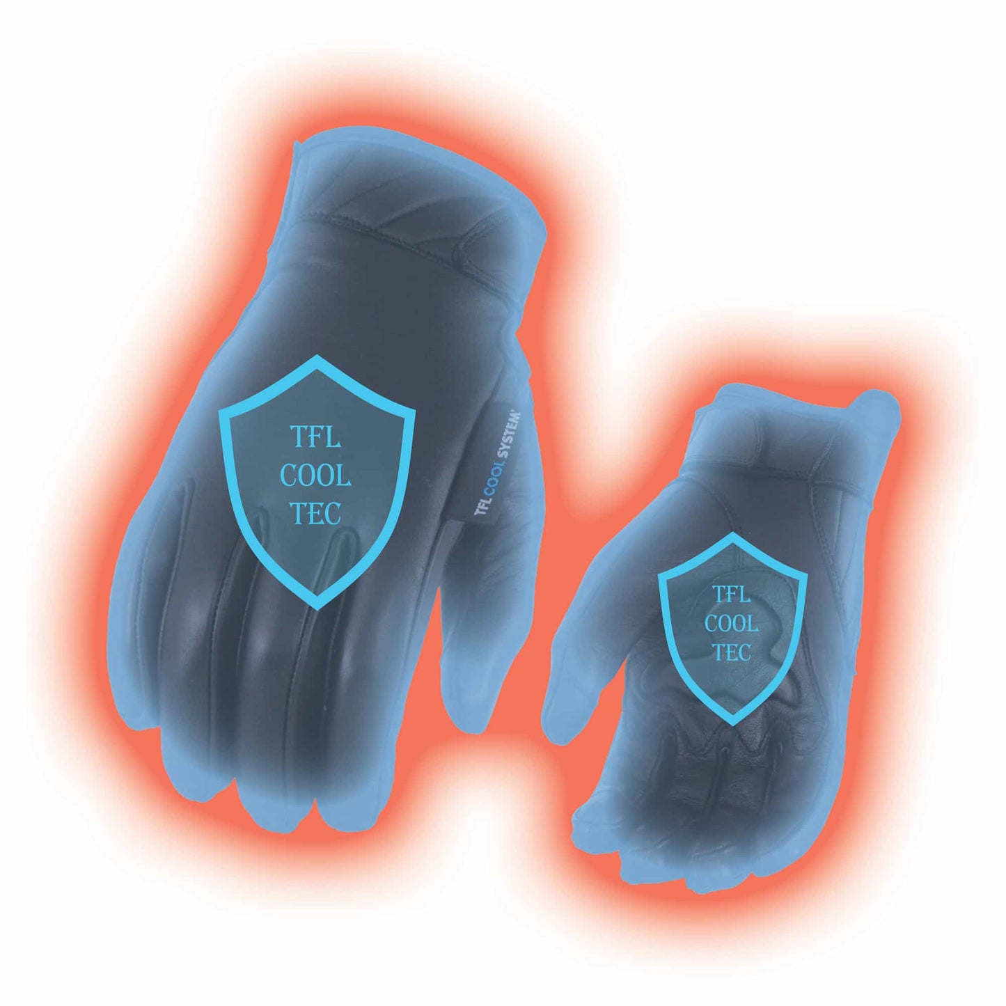 Men’s Leather Gloves with Gel Palm, Cool Tec Technology – Touch Screen Fingers
