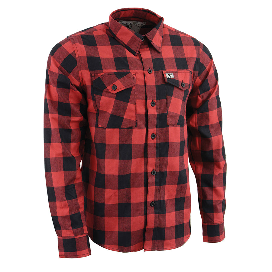 MEN’S BUTTON FRONT LONG SLEEVE COTTON FLANNEL SHIRT-COLORS