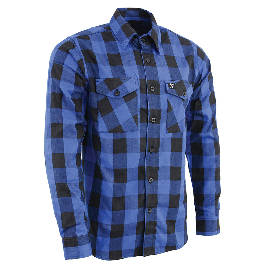 MEN’S BUTTON FRONT LONG SLEEVE COTTON FLANNEL SHIRT-COLORS