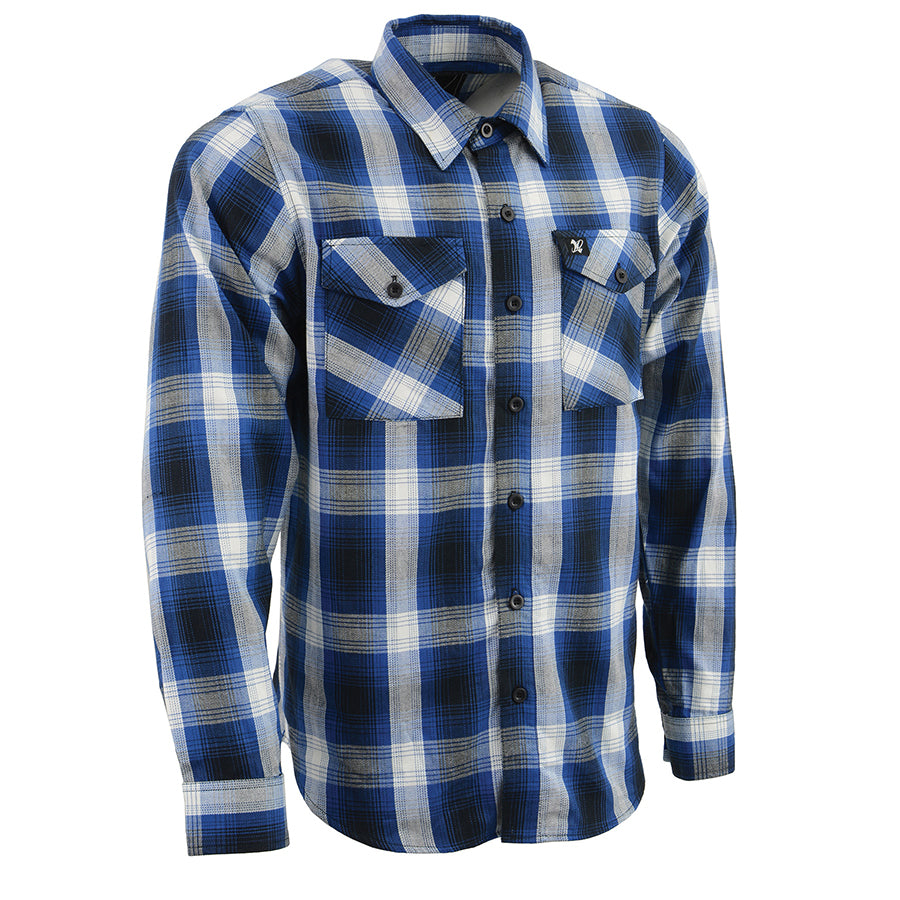MEN’S BUTTON FRONT LONG SLEEVE COTTON FLANNEL SHIRT-COLORS