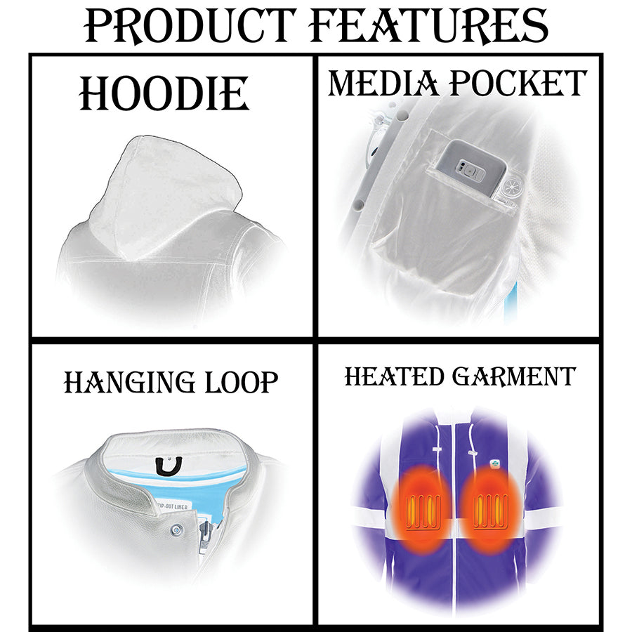 Women’s Black Heated Soft Shell Hooded Jacket with Included Battery Pack