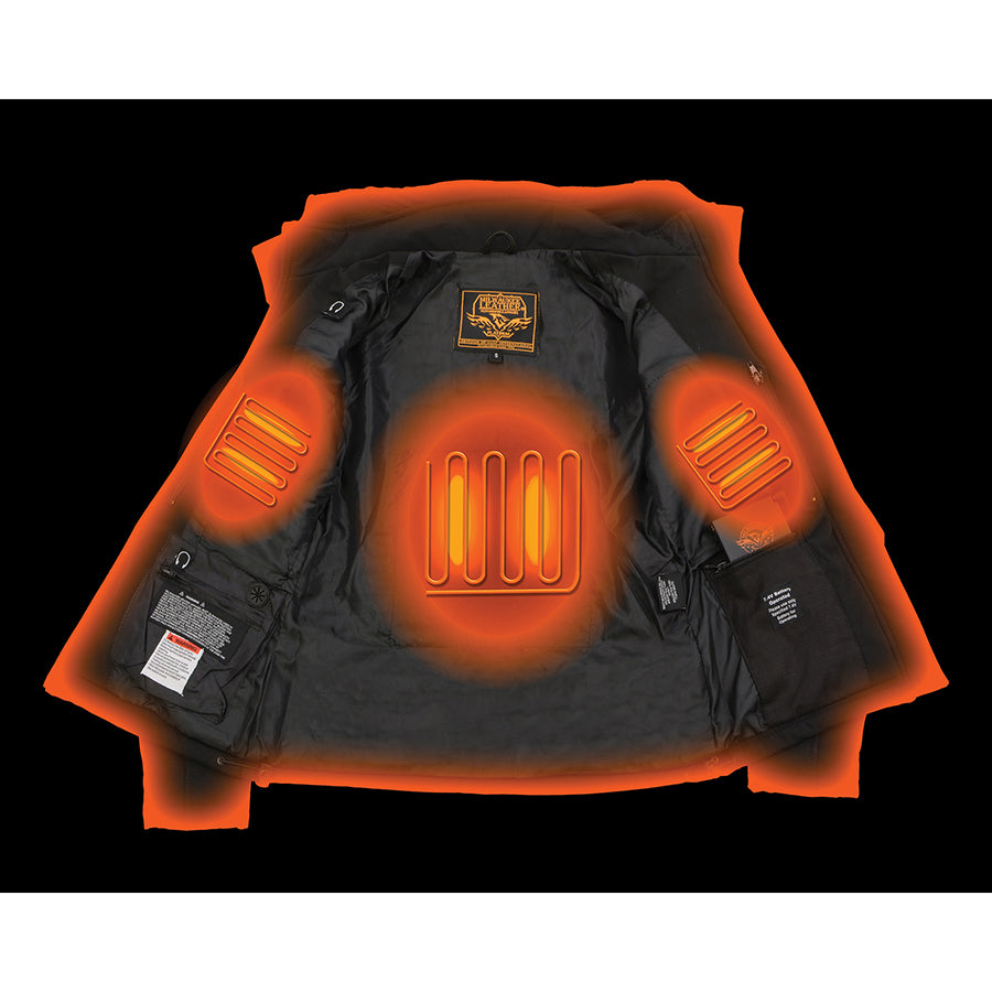 Women’s Black Heated Soft Shell Hooded Jacket with Included Battery Pack