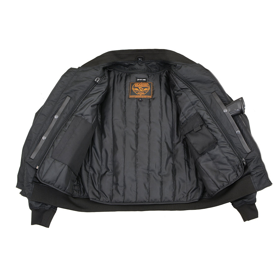 Men’s Textile Armored Aviator Bomber Jacket w/ Pockets