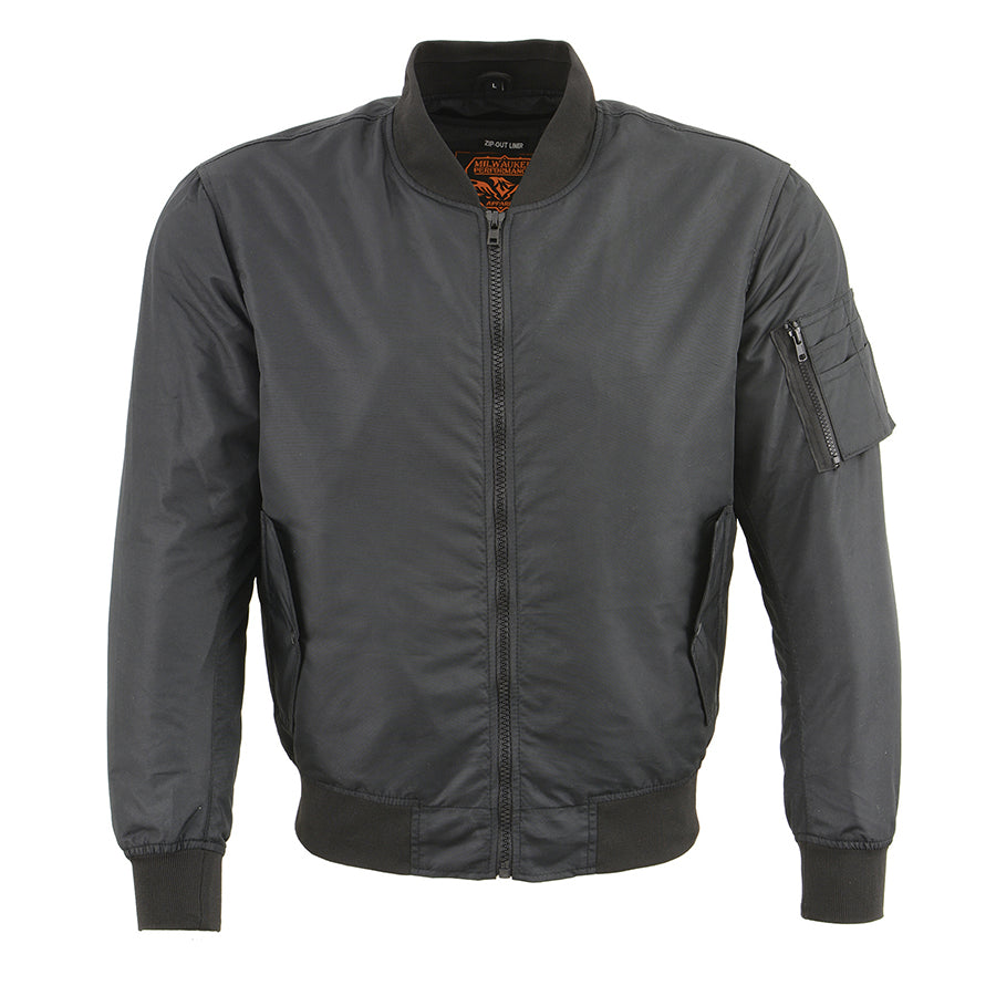 Men’s Textile Armored Aviator Bomber Jacket w/ Pockets