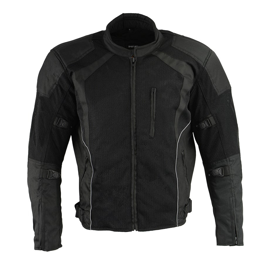 Men’s Nylon/ Mesh Combo Racing Jacket w/ Armor