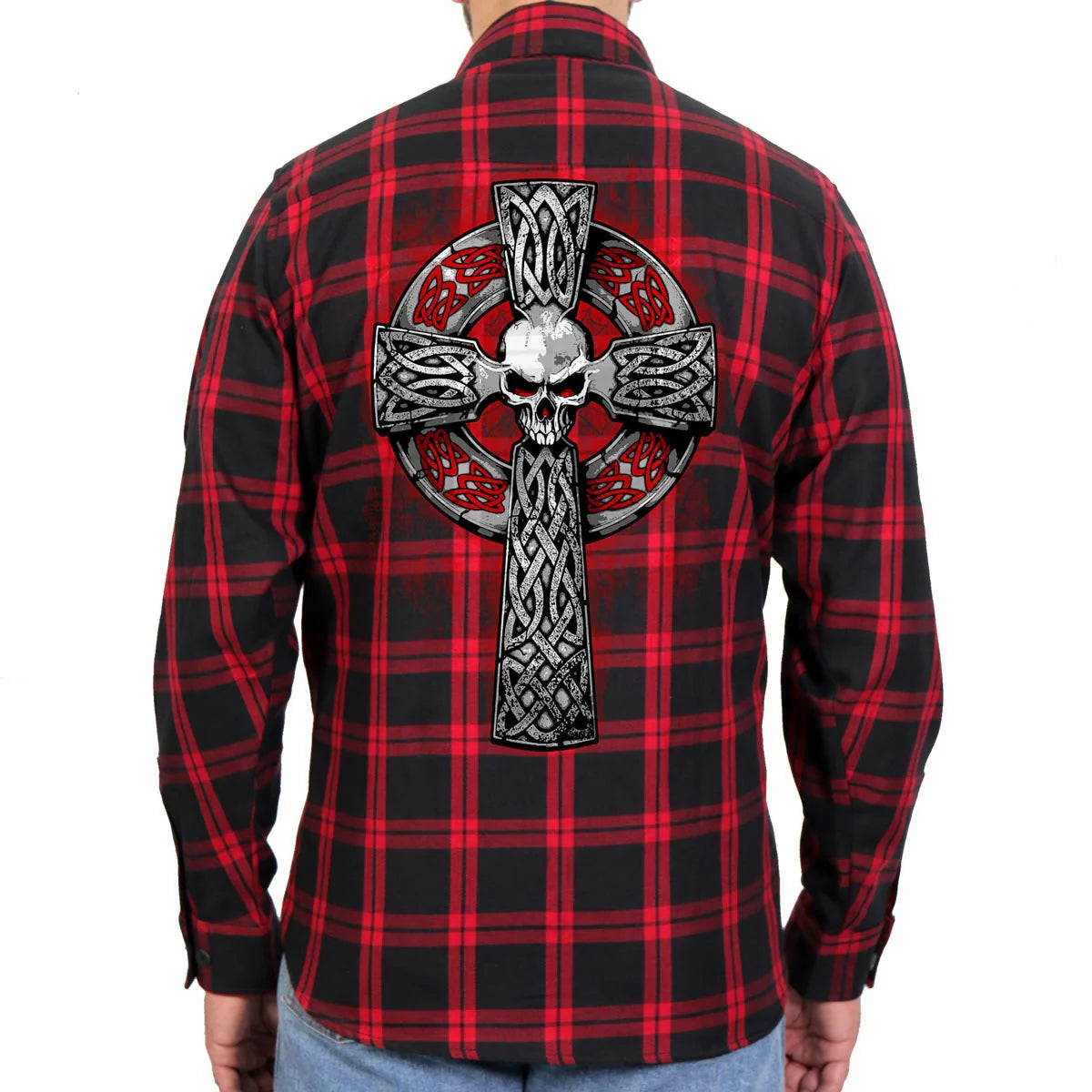 Men's Celtic Cross Flannel Long
