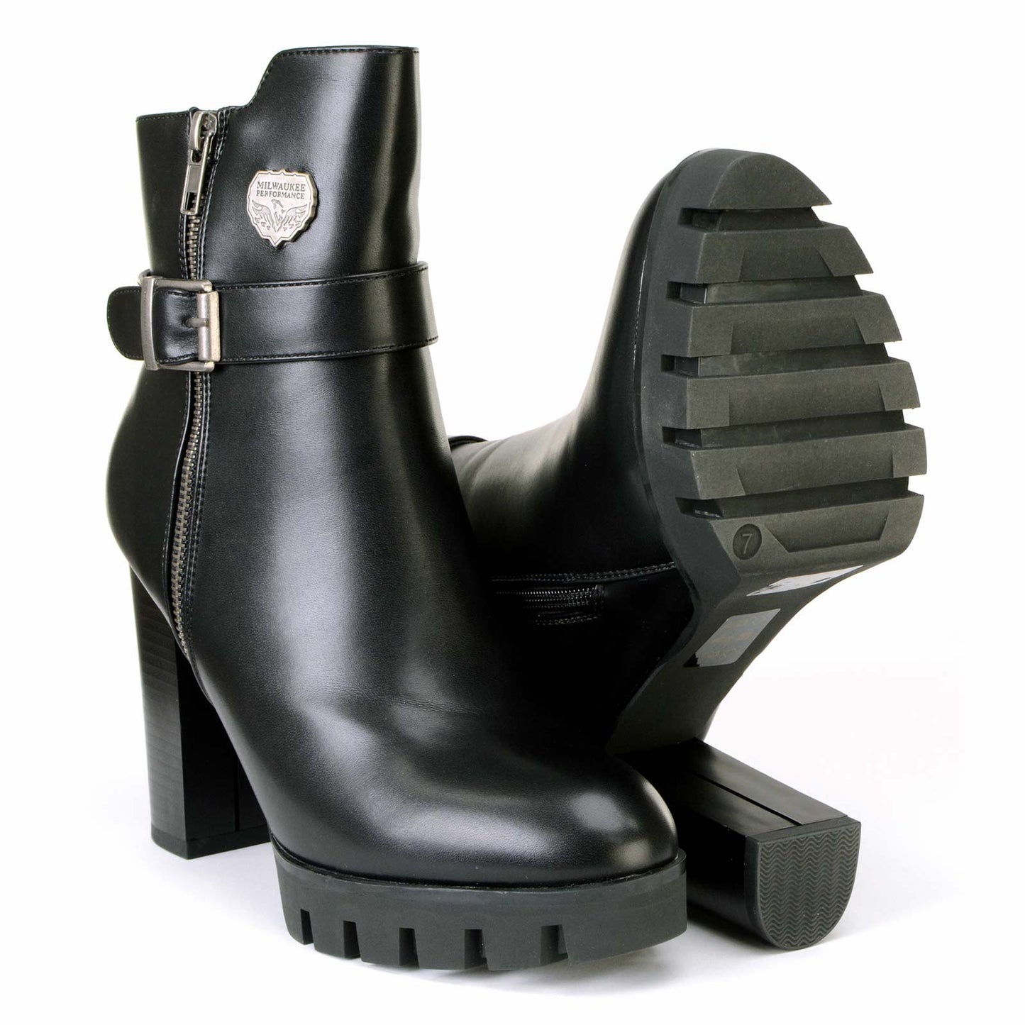 Women's Black Fashion Casual Boots With Side Zipper Entry