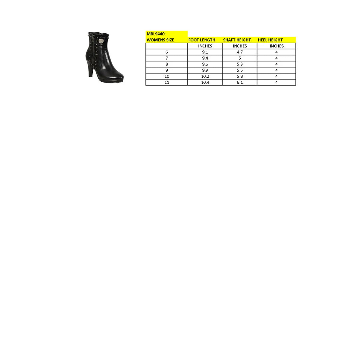 Women's Black Spiked Fashion Boots with Side Zippers