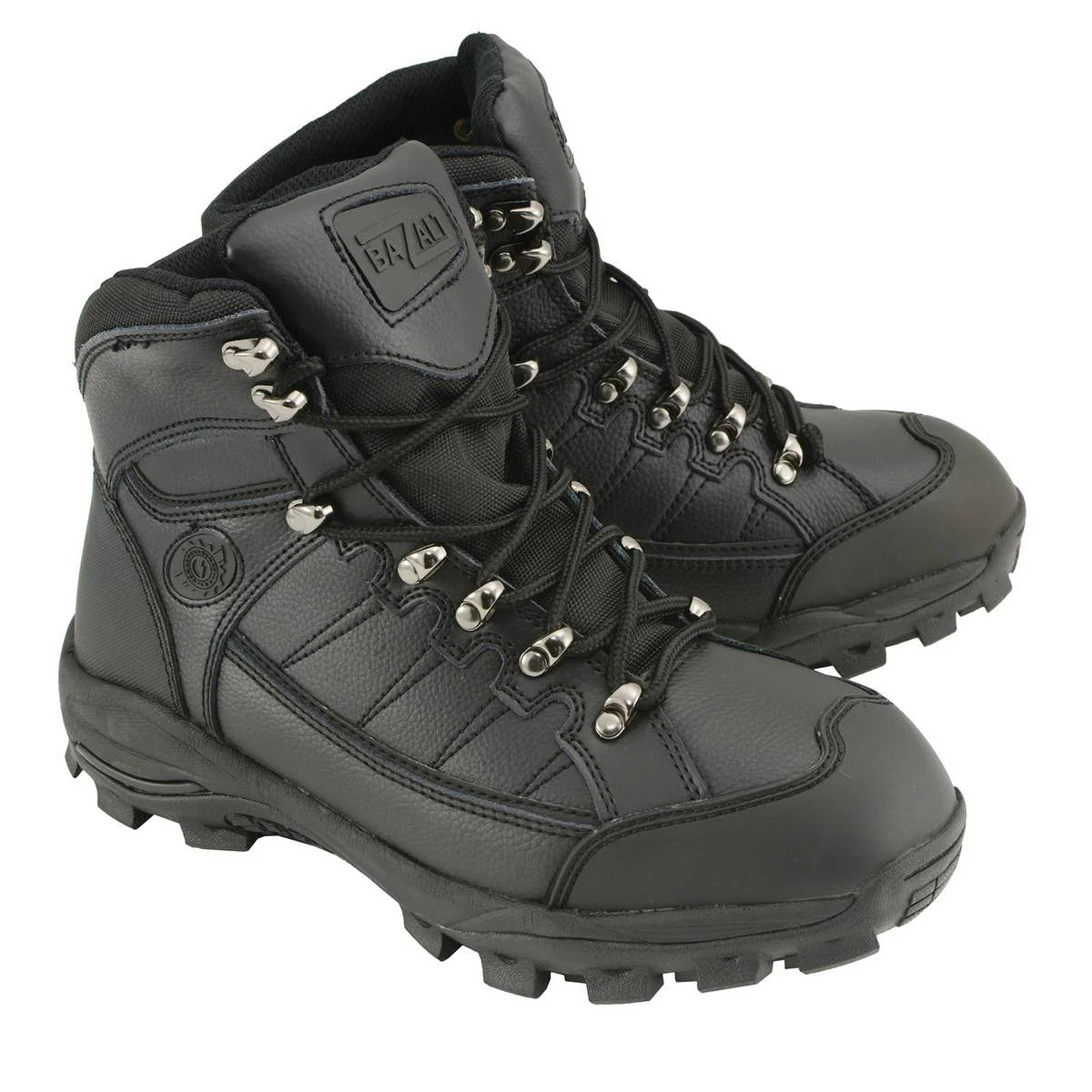 Bazalt Men's Black Water And Frost Proof Leather Lace-Up Work Boots