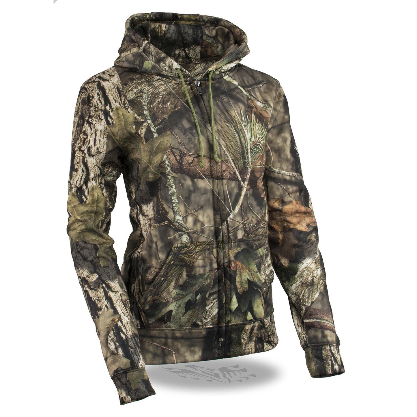 Women's Mossy Oak Camouflage Hoodie with Zipper Front