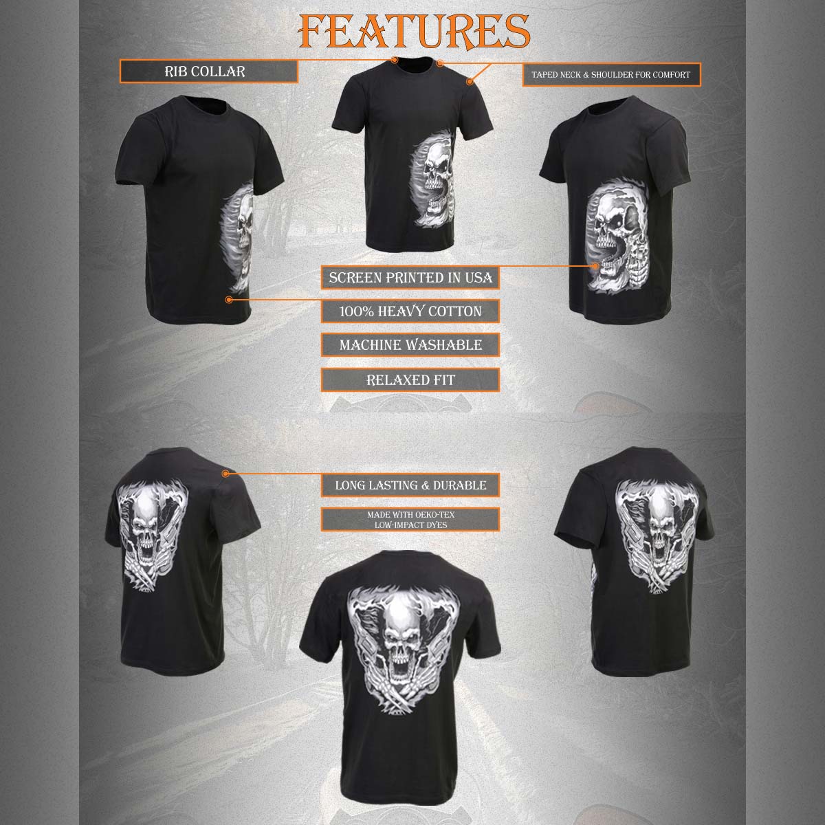 Men's Assassin' Double Sided Black T-Shirt