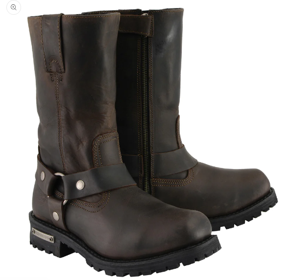 Milwaukee Leather Brown Harness Boots for Men MBM9062