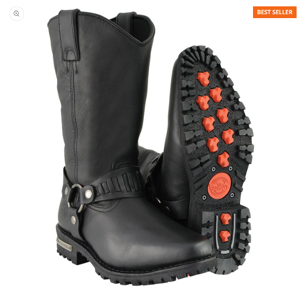 Milwaukee Leather Mens 11 inch harness boots MBM9015
