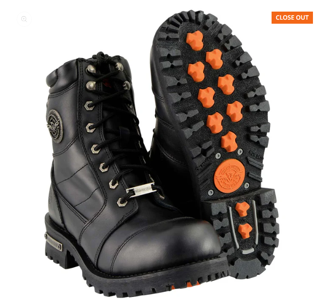 Milwaukee Leather 8 inch Mens Logger Boots MBM9030