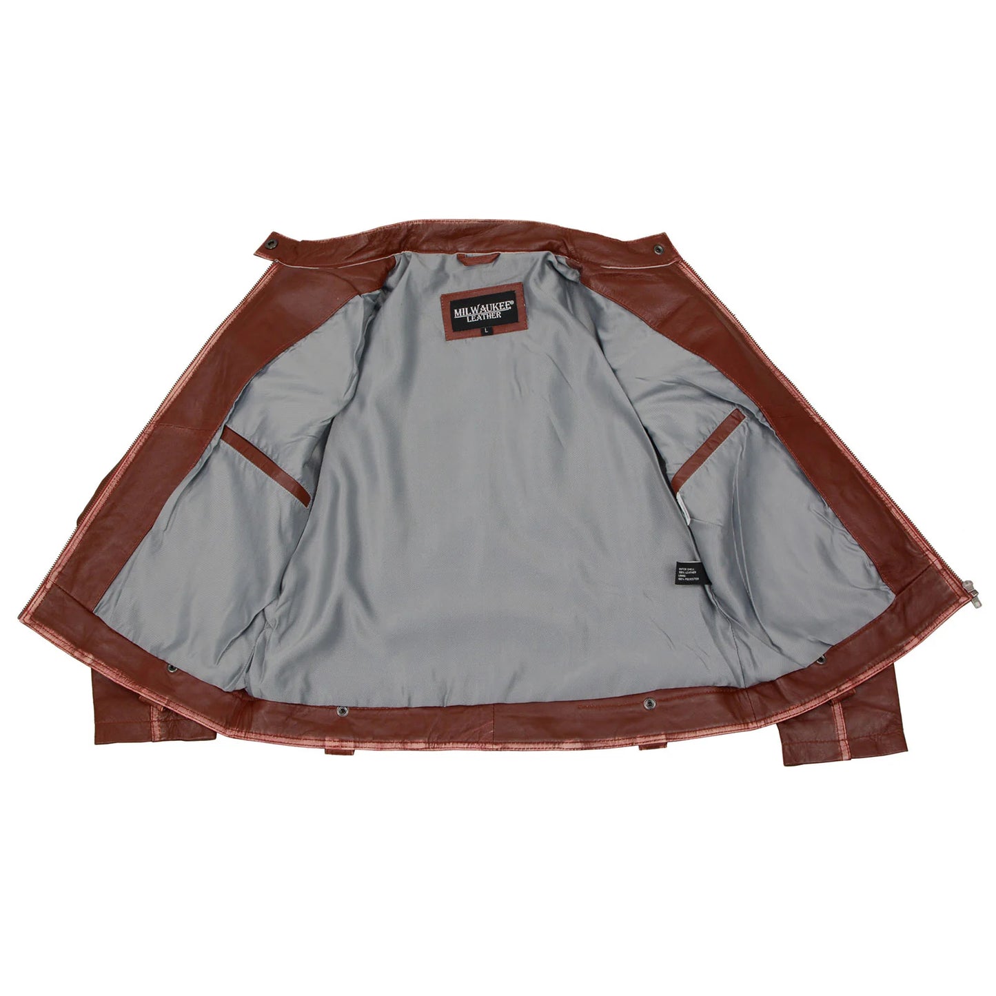 Maroon Sheepskin Scuba Style Fashion Leather Jacket