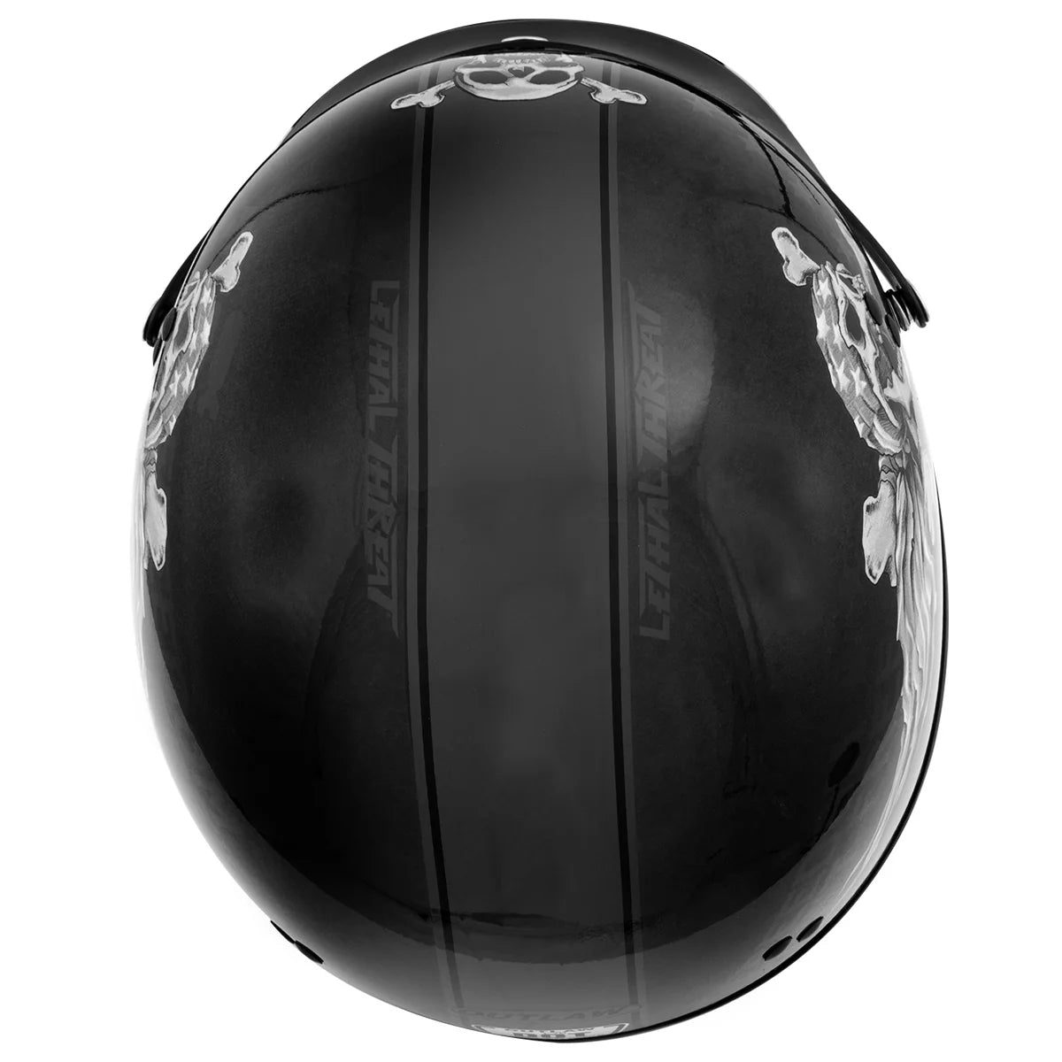 Motorcycle Helmet- DOT Approved Skull Cap