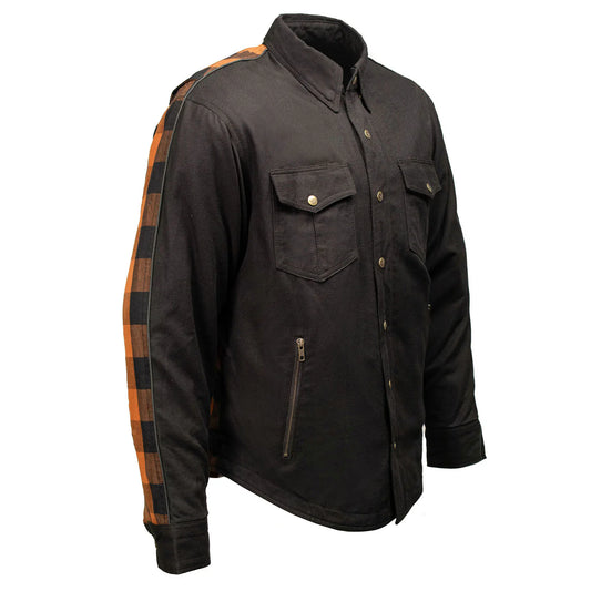 Leather Men’s Two-Tone CE Armored Flannel