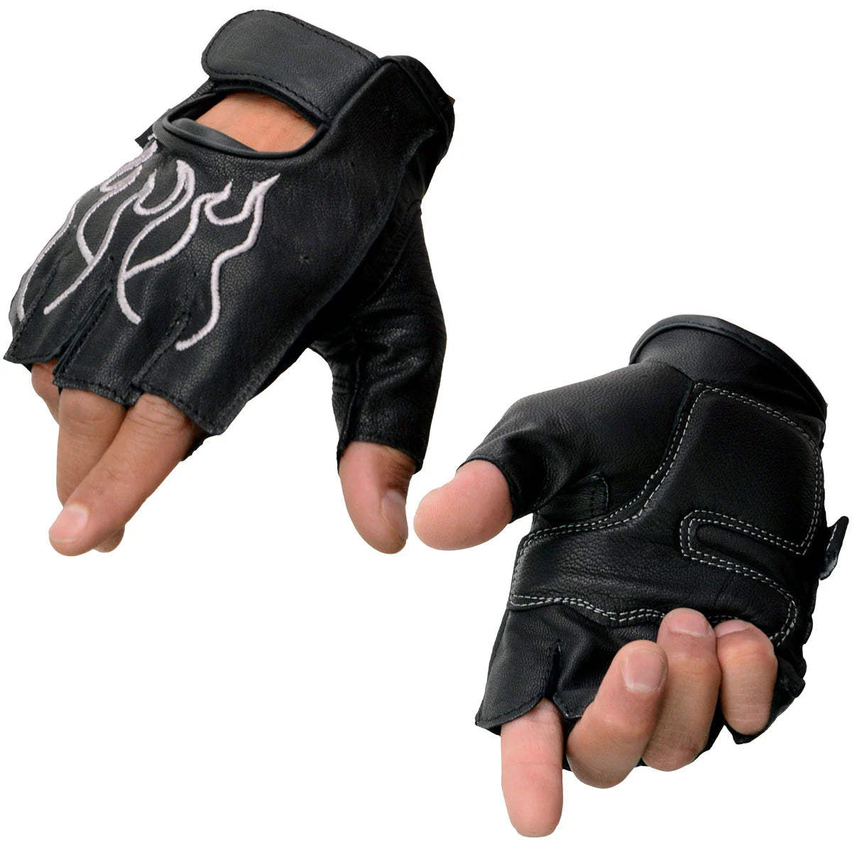 🔥 Milwaukee Leather SH198 — Fingerless Gloves with Attitude 🔥