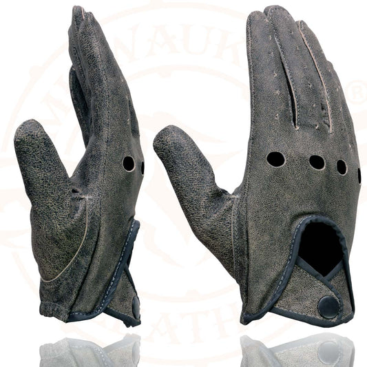 🔥 Milwaukee Leather MG7507 — Distressed Grey Driving Gloves 🔥