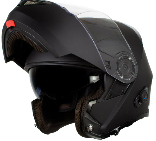 Motorcycle Helmet w/ Intercom - Built-in Speaker and Microphone-Helmet