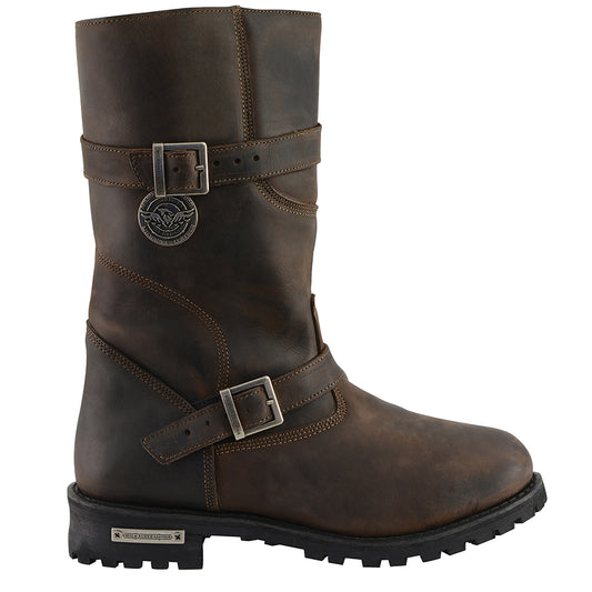 Men’s 11” Dark Brown Engineer Boot – Designed to Scuff and Distress