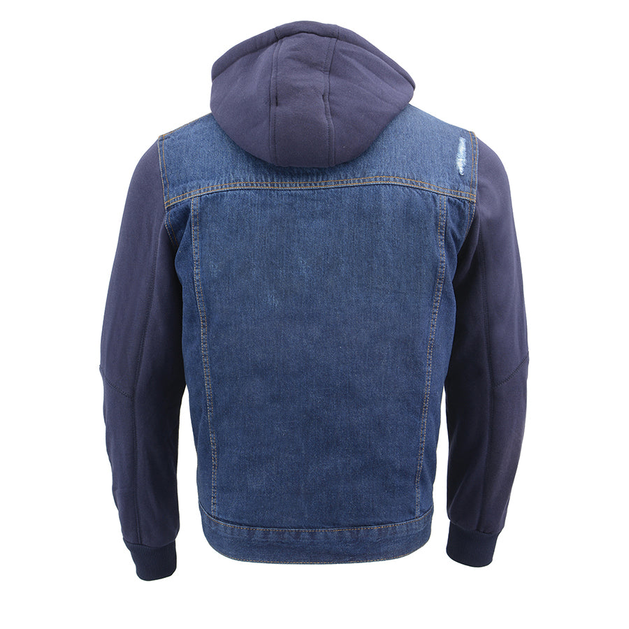 Men’s Denim Hoodie Jean Pocket Jacket