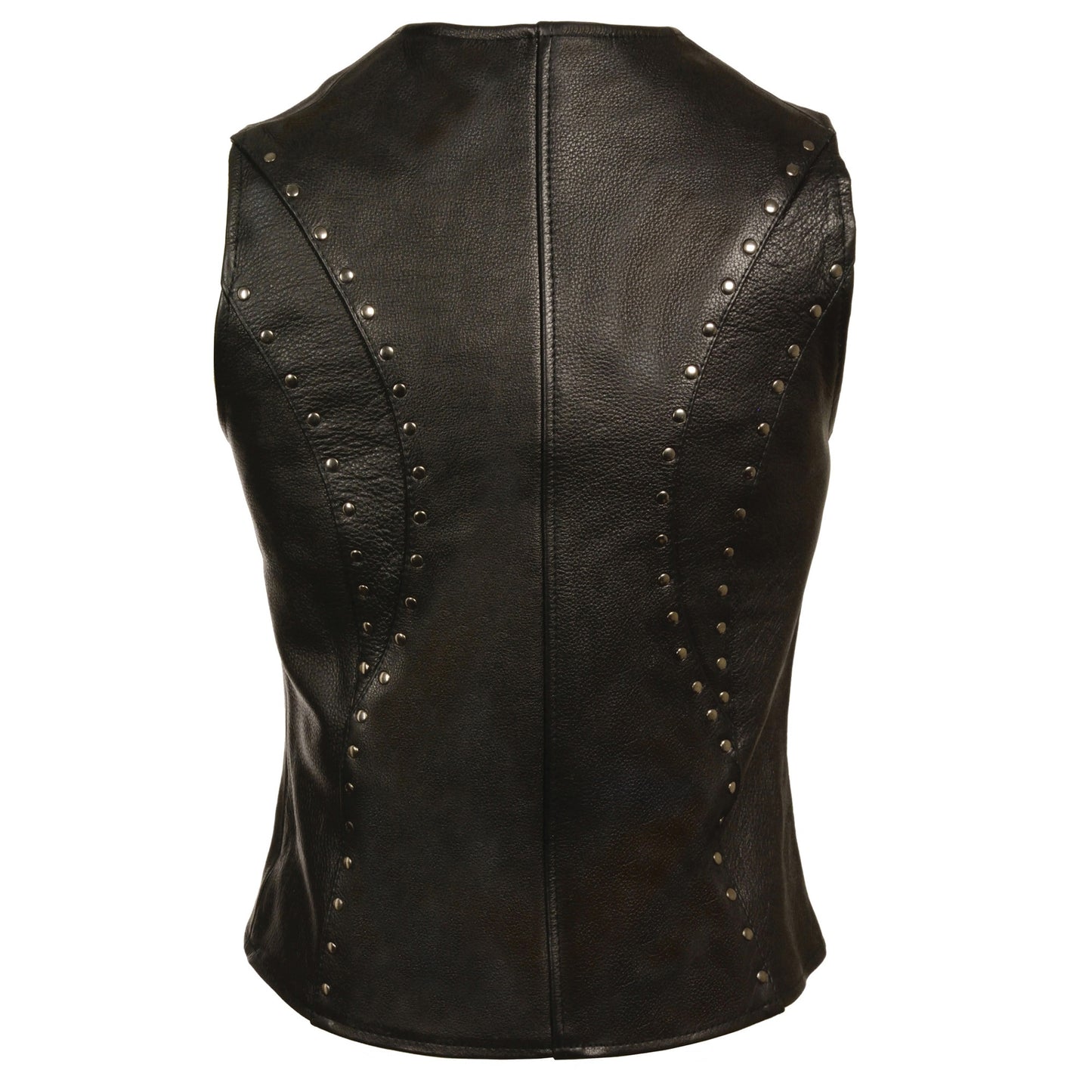 Women’s Zipper Front Vest w/ Studding Detail