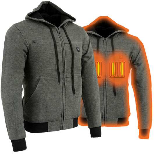 Men’s Zipper Front Heated Hoodie w/ Front & Back Heating Elements