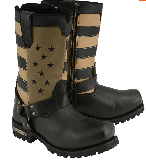 Milwaukee Leather Mens Flag Boots MBM9045