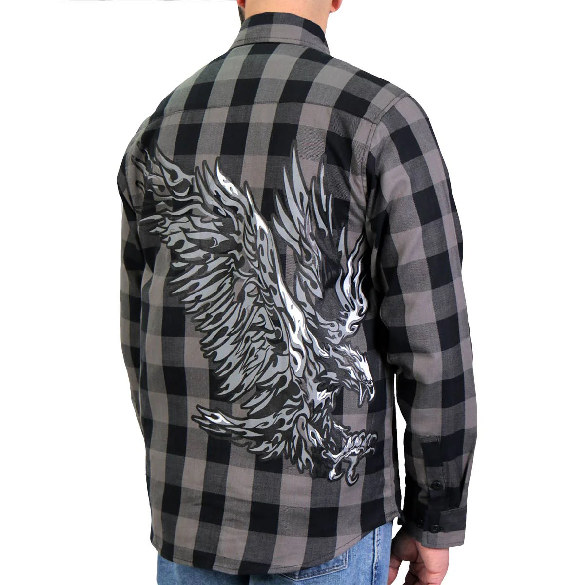 Tribal Eagle Flannel Long Sleeve Shirt