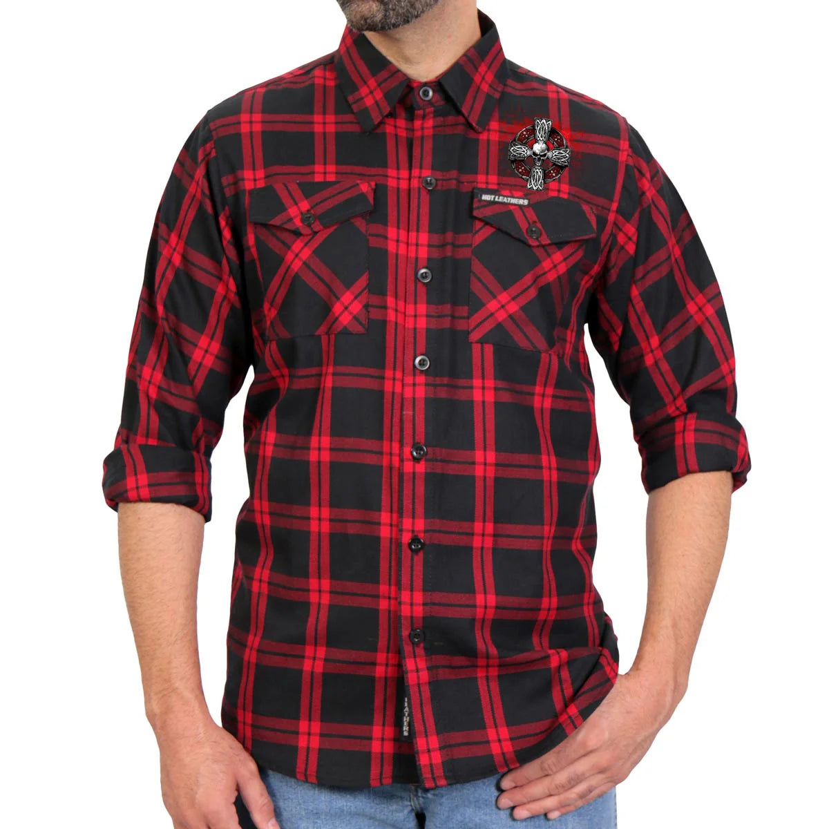 Men's Celtic Cross Flannel Long