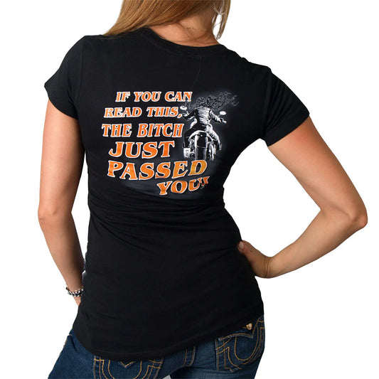 Black Ladies Tee – ‘This Bitch Just Passed You’ Graphic Shirt