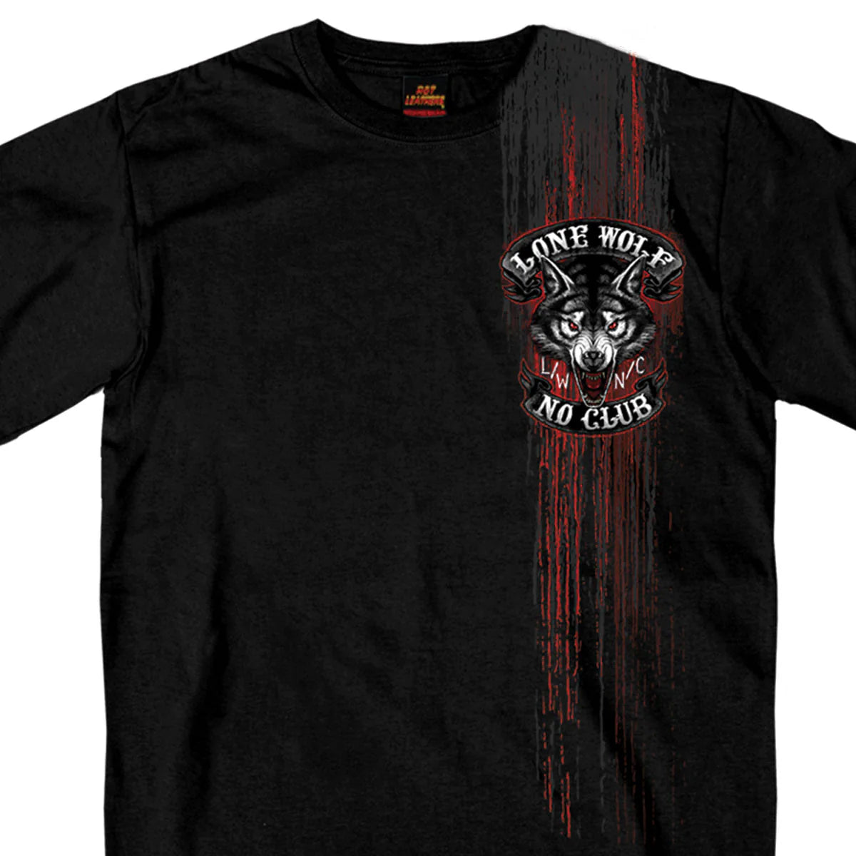 Jumbo Lone Wolf, No Club' Black Men's Black T-Shirt