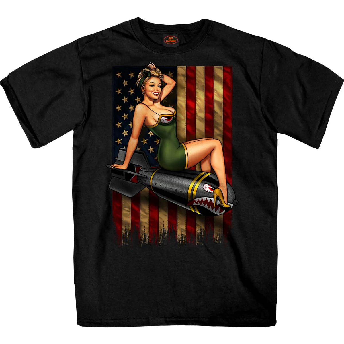 Men’s Black Patriotic Pinup T-Shirt