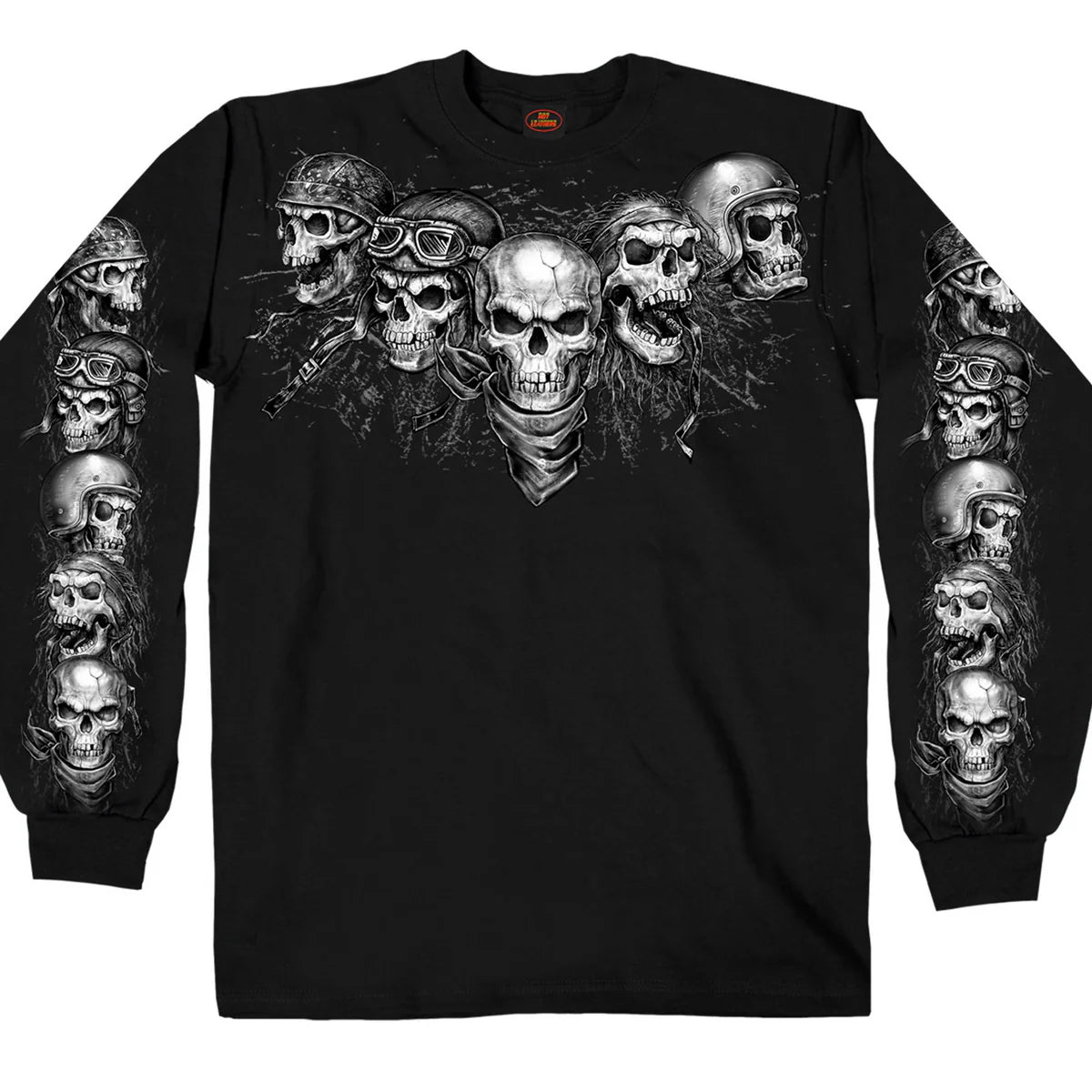 Five Skulls’ Long Sleeve Black T-Shirt