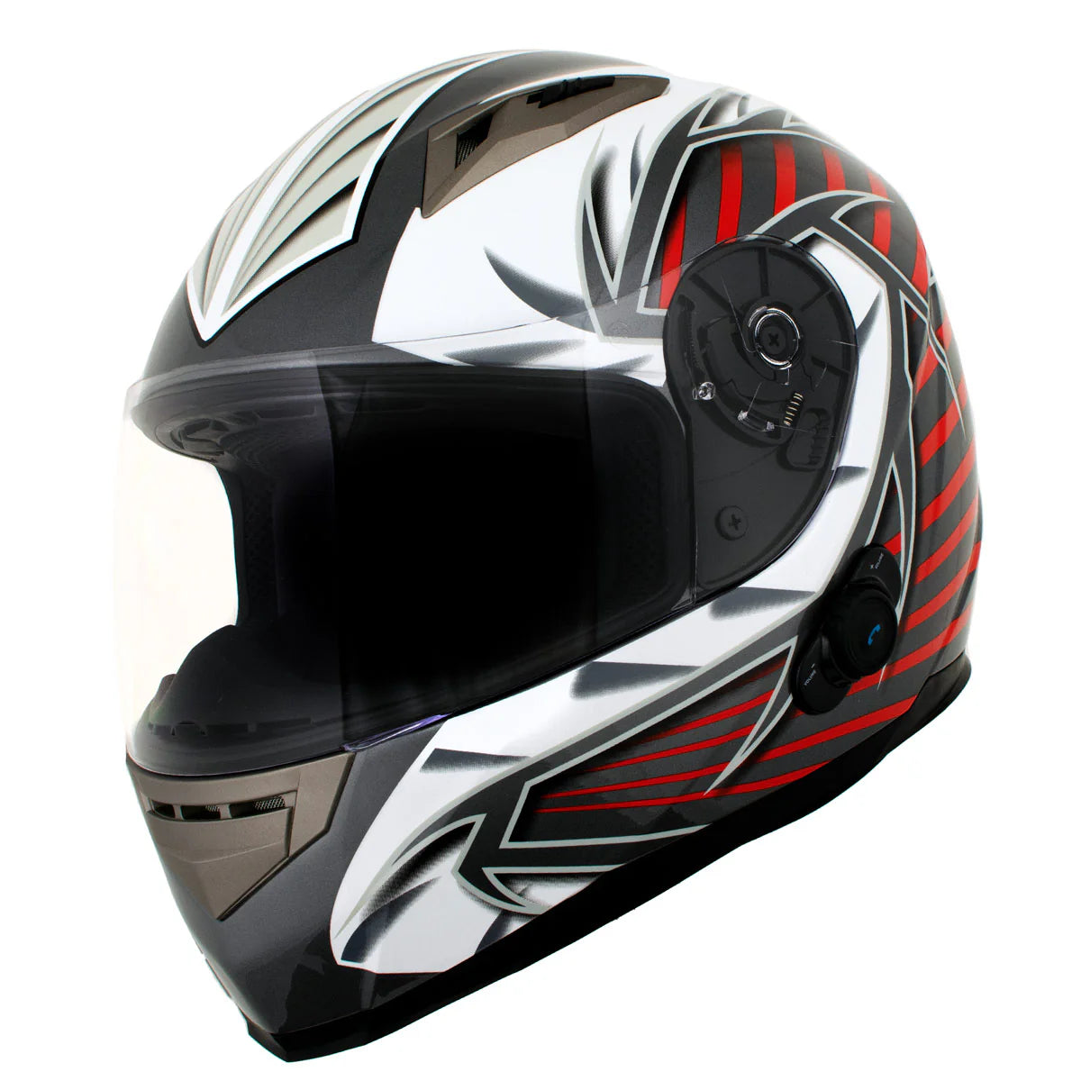Milwaukee Full Face Helmet – Music & Phone Call Ready- Red or Blue