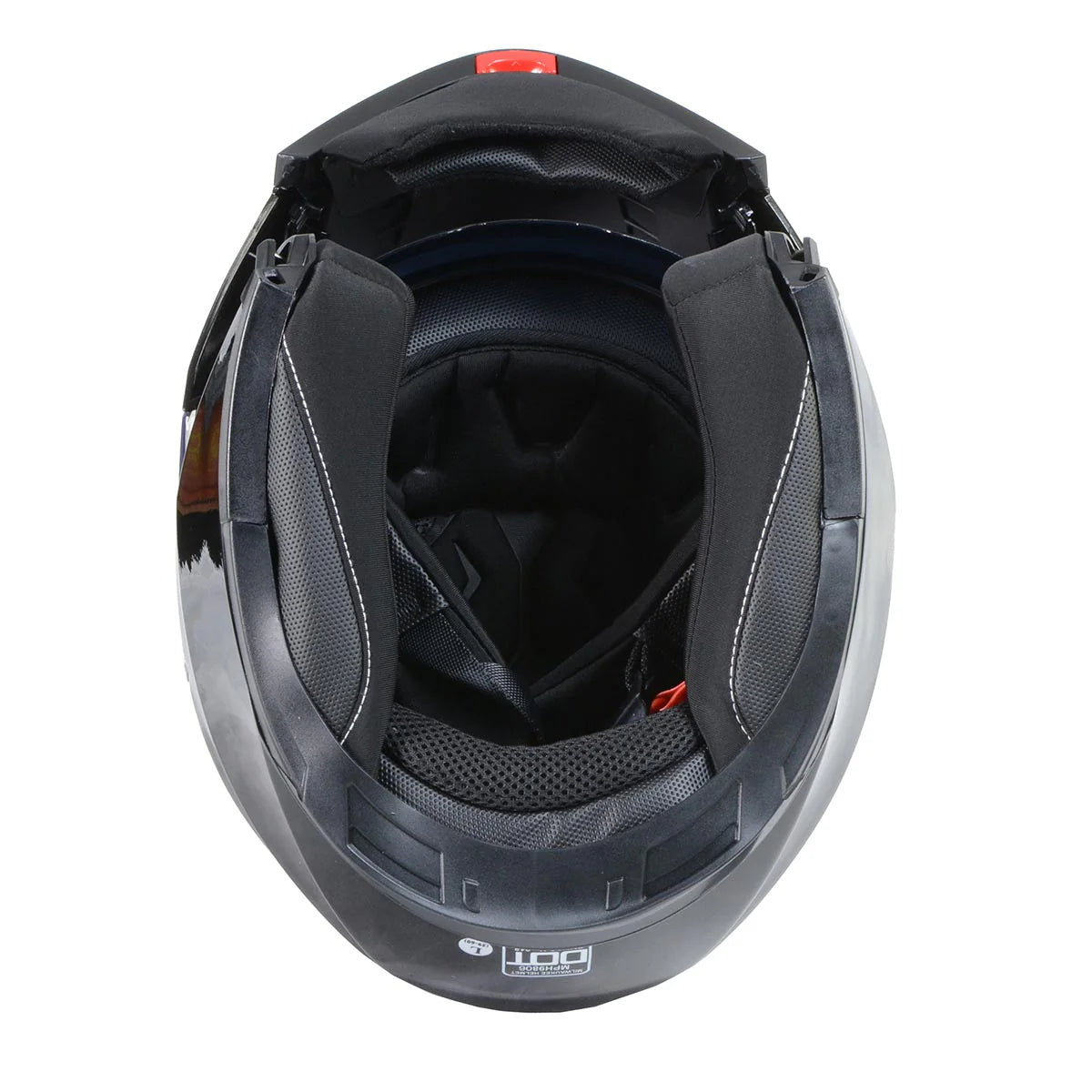 Ionized Gloss Black Advanced Motorcycle Modular Helmet Biker w/ Drop Down Visor