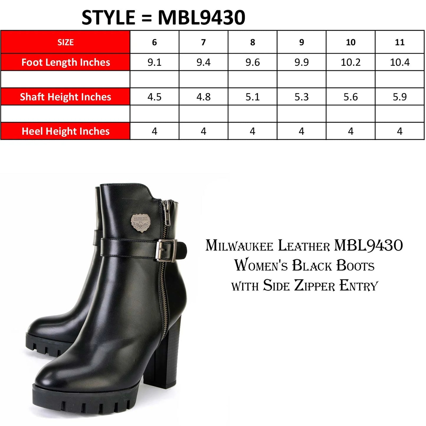 Women's Black Fashion Casual Boots With Side Zipper Entry