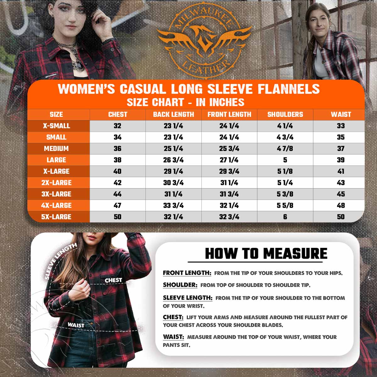 Milwaukee Leather Women's Casual Long Sleeve Cotton Flannel Shirt with Hoodie