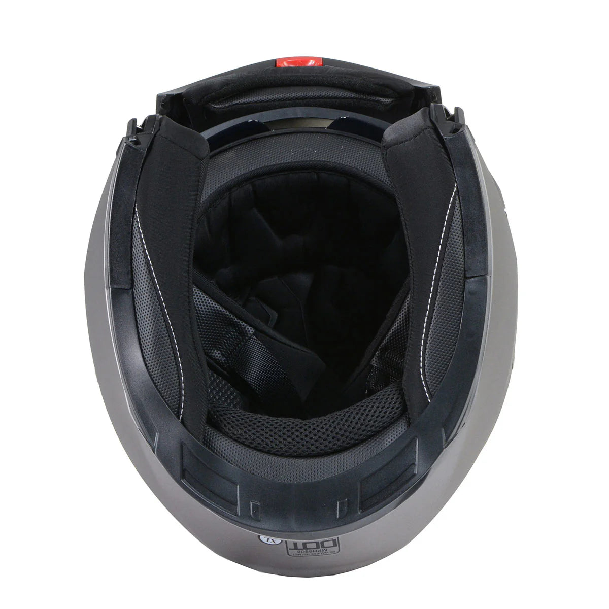Ionized Silver Advanced Motorcycle Modular Helmet Biker w/ Drop Down Visor