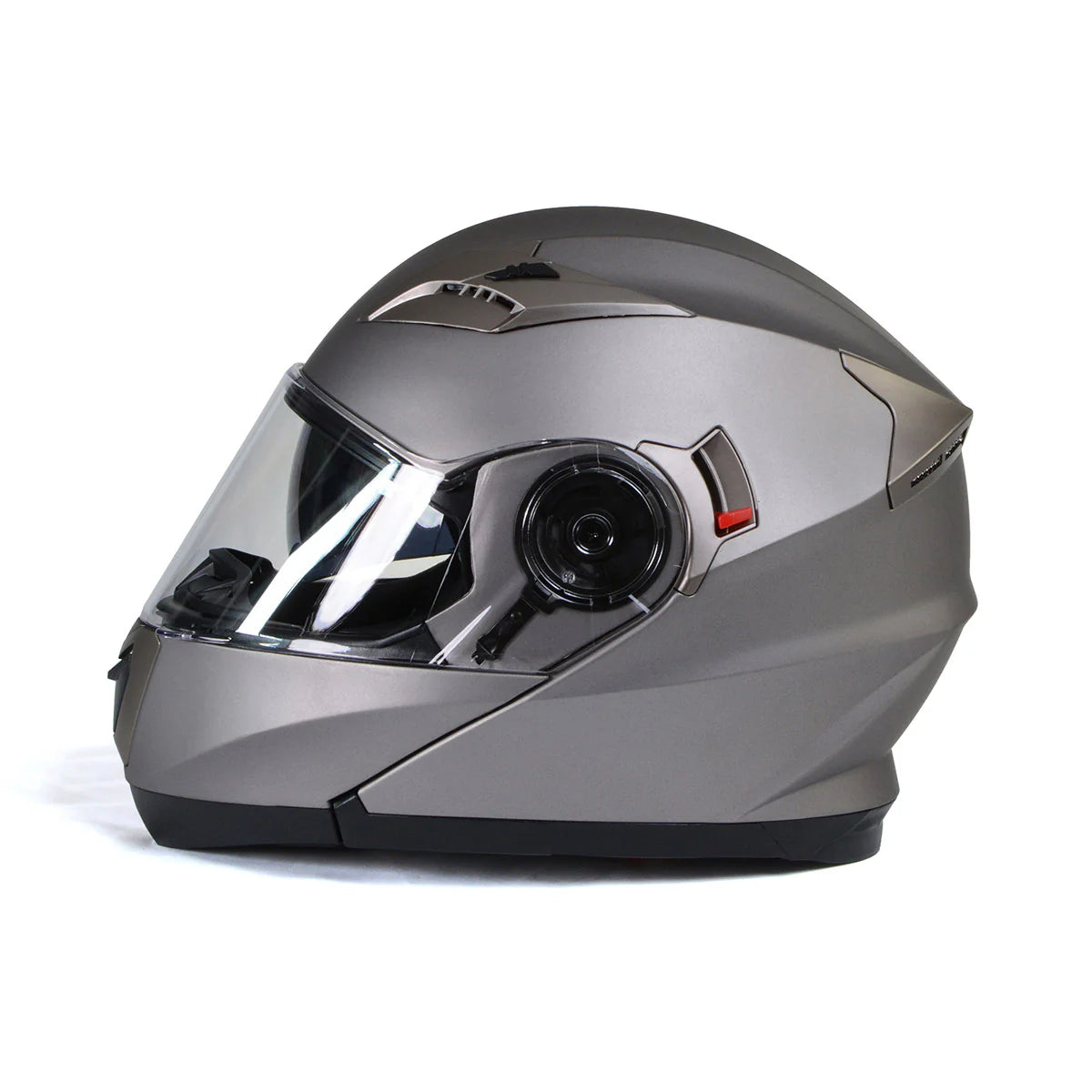 Ionized Silver Advanced Motorcycle Modular Helmet Biker w/ Drop Down Visor