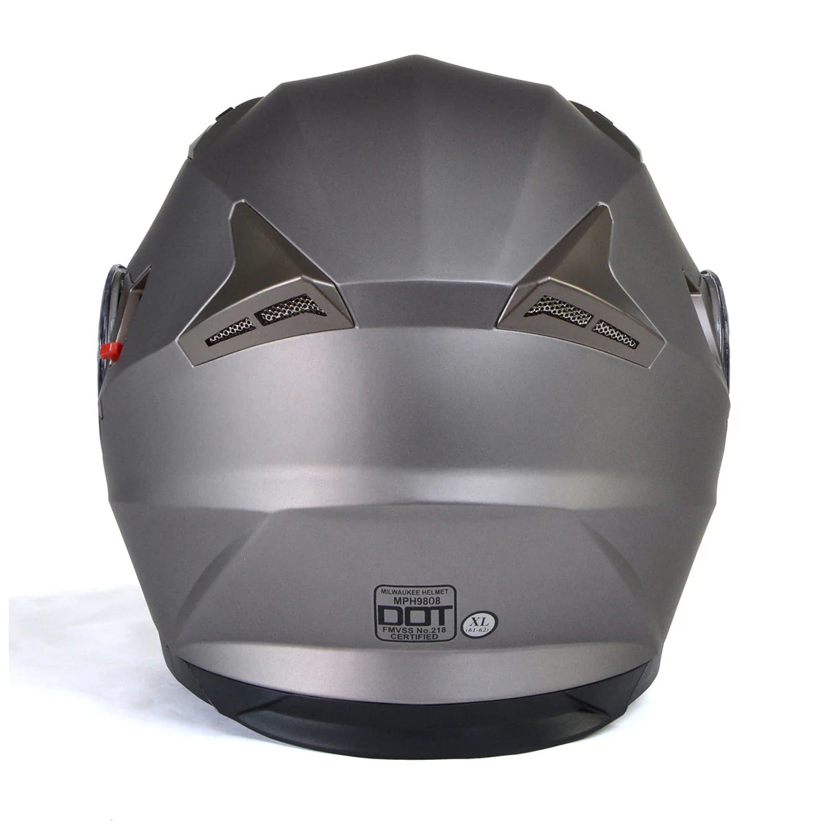 Ionized Silver Advanced Motorcycle Modular Helmet Biker w/ Drop Down Visor