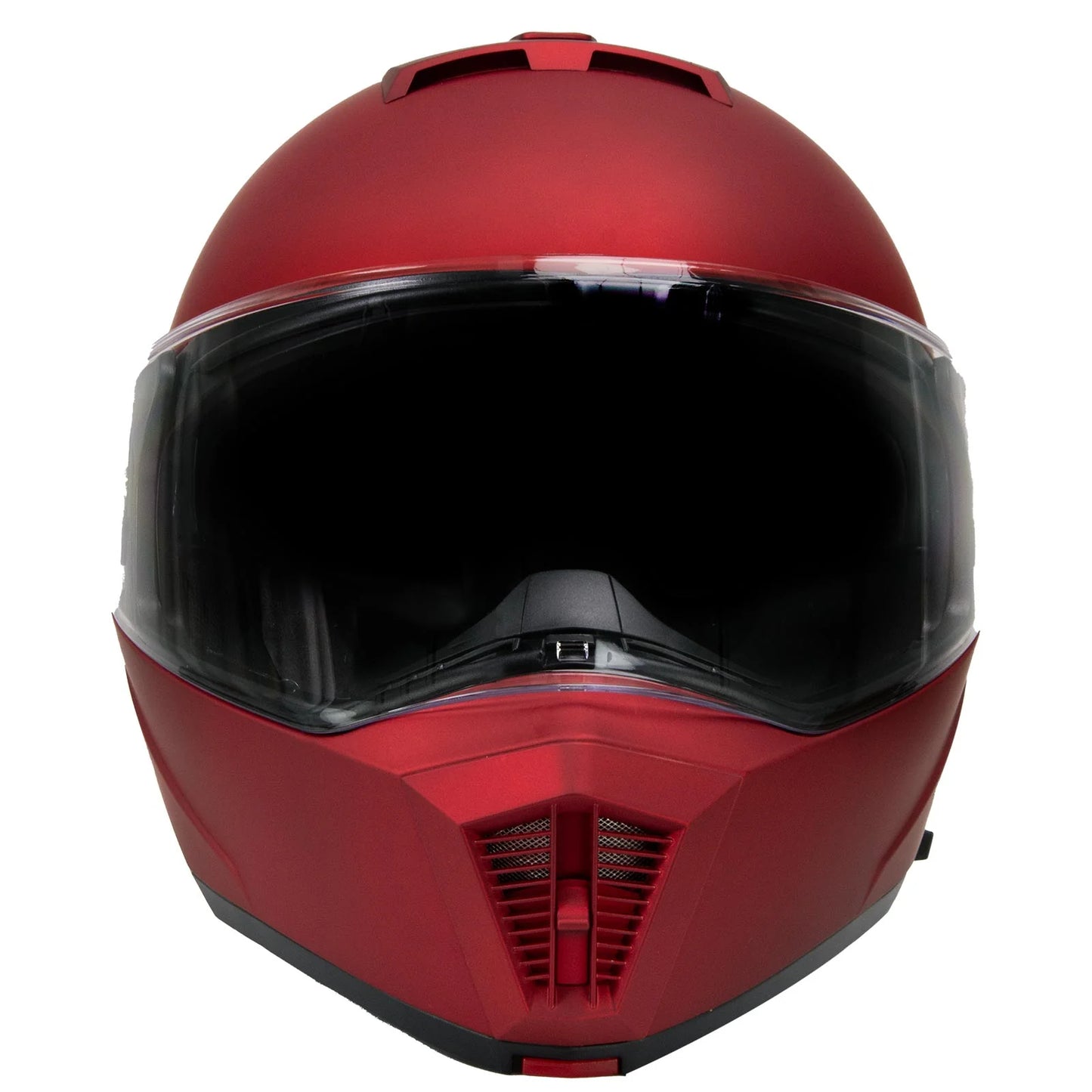 Cypher Flat Red Advanced Motorcycle Modular Helmet w/ Drop Down Visor
