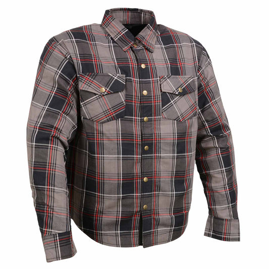 Leather Men's Plaid Flannel