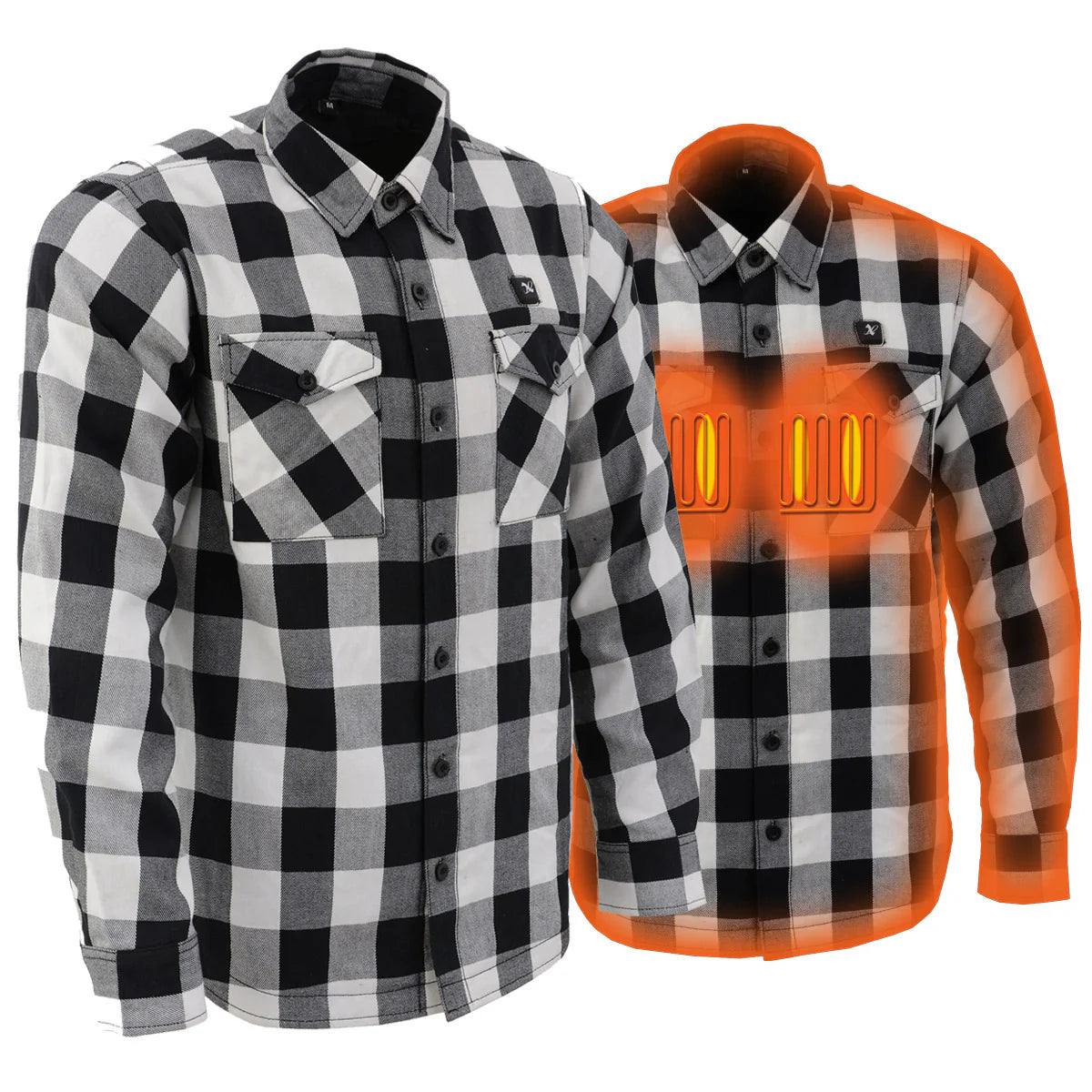 Nexgen Heat Men's Heated Flannel Sleeve Shirt Outdoor
