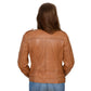 Women's Caramel Color Quilted Lambskin Leather Jacket