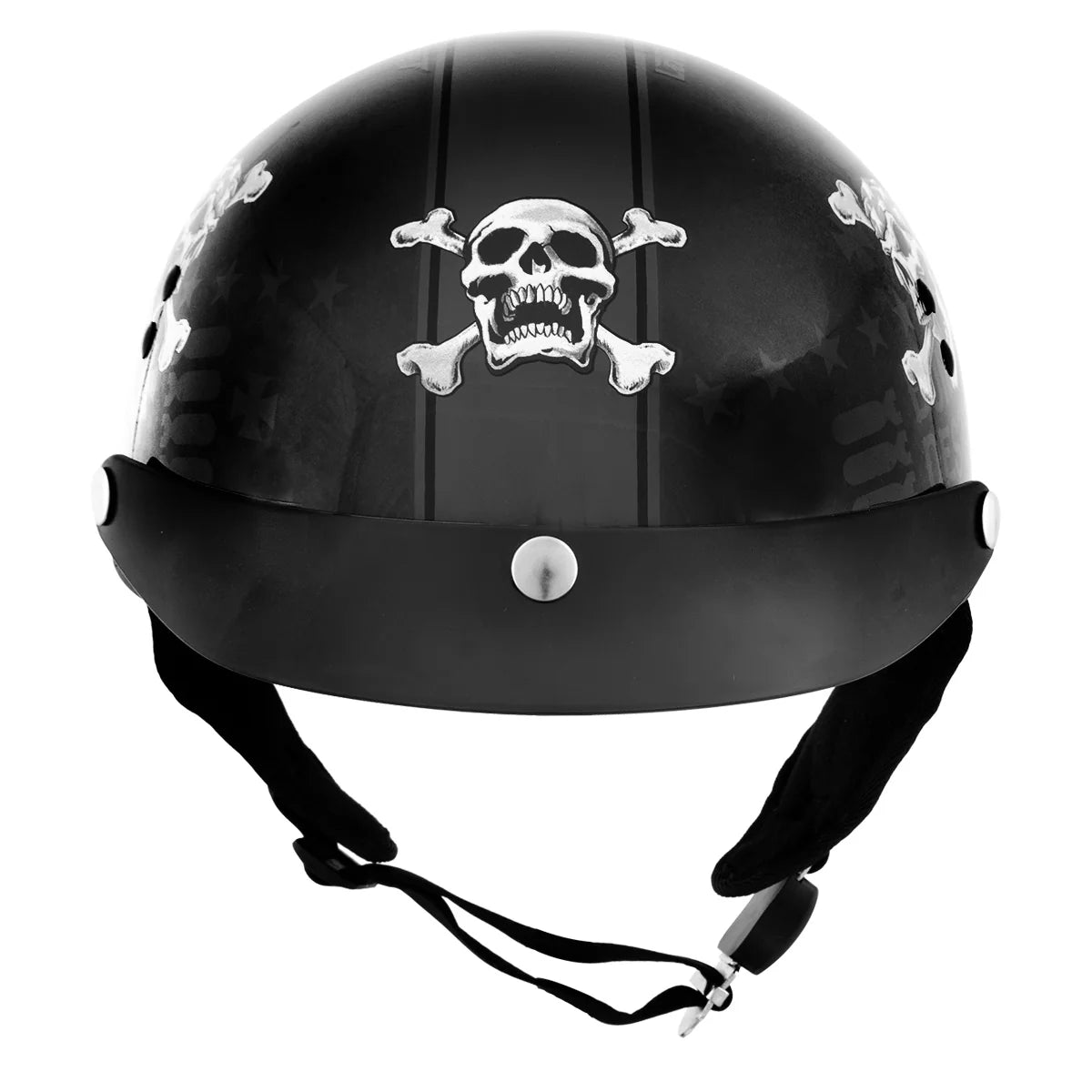 Motorcycle Helmet- DOT Approved Skull Cap