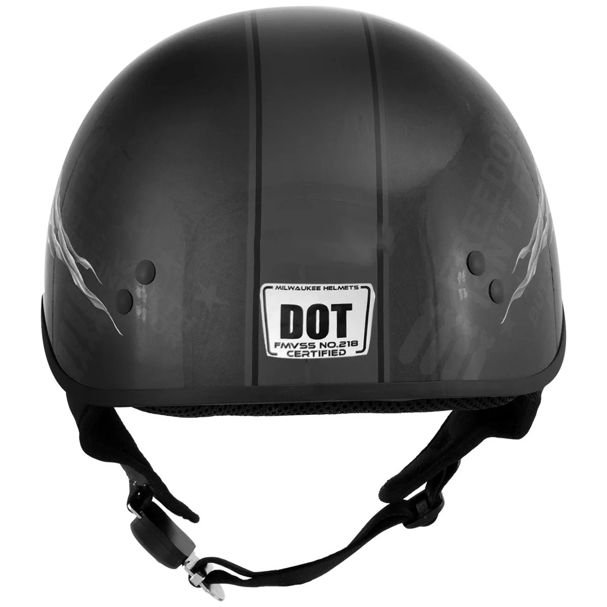 Motorcycle Helmet- DOT Approved Skull Cap