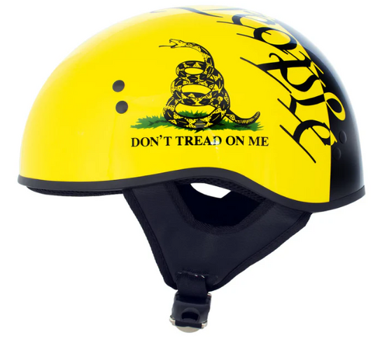 Motorcycle Helmet- Advanced DOT Skull Half Helmet-Hot Leathers